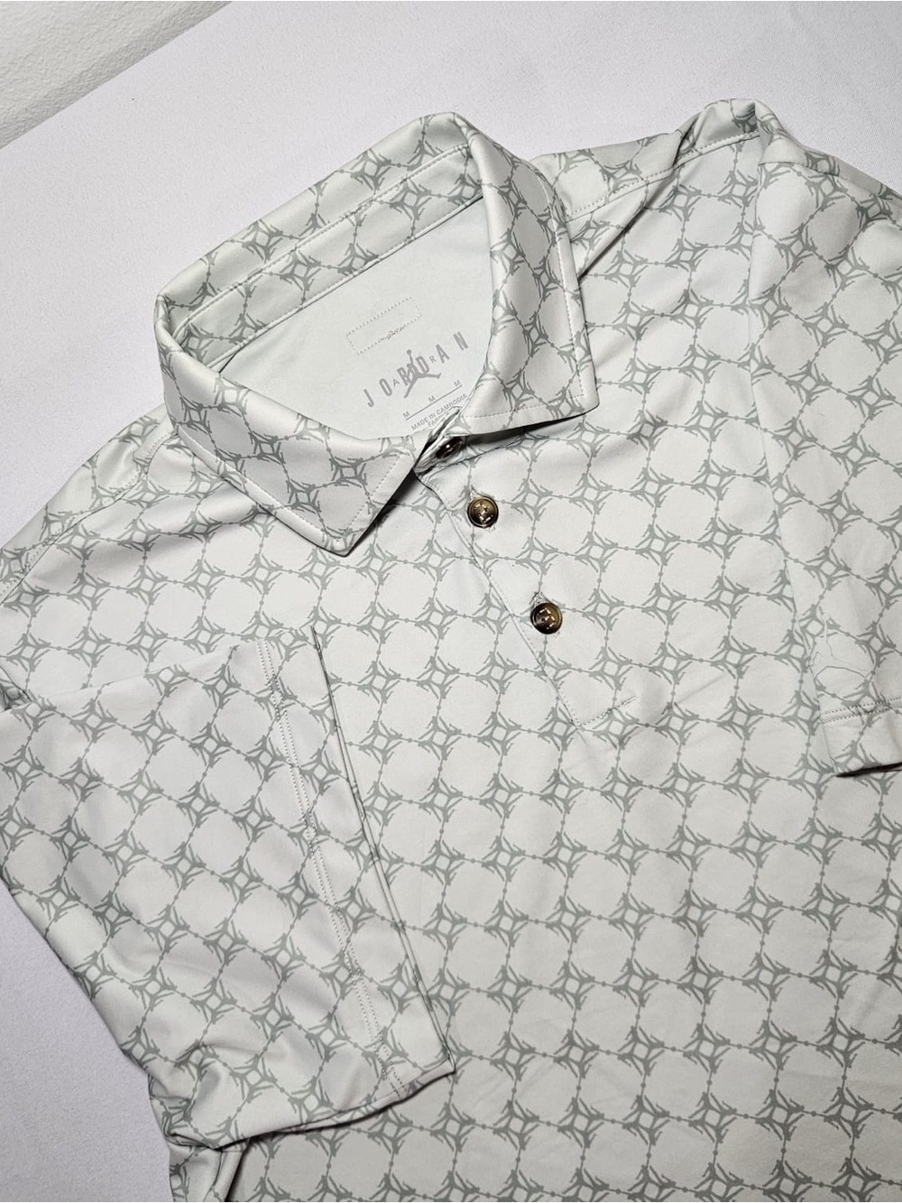 Michael Jordan Men’s Golf Polo Shirt Jumpman Pattern Size M New No Tags
